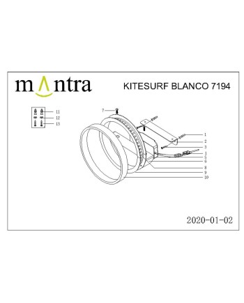 KITESURF BLANCO * APLIQUE 8W
